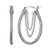 Charles Garnier Rhodium-Plated Sterling Silver Triple-Chain Drop Hoop Earrings