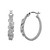 Charles Garnier Rhodium-Plated Sterling Silver Cubic Zirconia Diagonal Pave-Wrap Hoop Earrings