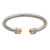 Charles Garnier Gold/Rhodium-Plated Sterling Silver Cultured Freshwater Pearl & Cubic Zirconia Multi-Pearl Endcap Mesh Cuff Bracelet