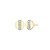 Charles Garnier 14K Gold Diamond Half-Disc Stud Earrings - 0.072 ctw