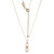 Charles Garnier Gold-Plated Sterling Silver Cultured Freshwater Pearl & Cubic Zirconia Rectangle Necklace - 18" + 2" Extender