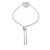Charles Garnier Rhodium-Plated Sterling Silver Cubic Zirconia Heart Bolo Bracelet - 9"