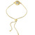 Charles Garnier Gold/Rhodium-Plated Sterling Silver Cubic Zirconia Letter H Bolo Bracelet - 9"