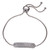 Charles Garnier Rhodium-Plated Sterling Silver Cubic Zirconia Rectangular Pave Bar Bolo Bracelet - 9"