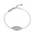Charles Garnier Rhodium-Plated Sterling Silver Cubic Zirconia Faceted Rolo Bracelet - 6.75" + 1.25" Extender