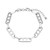 Charles Garnier Rhodium-Plated Sterling Silver Geometric-Link Bracelet - 7" + 1.25" Extender