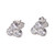 Charles Garnier Rhodium-Plated Sterling Silver Cubic Zirconia Round Cluster Stud Earrings