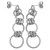 Charles Garnier Rhodium-Plated Sterling Silver Interlocking-Chain Drop Earrings