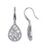 Charles Garnier Rhodium-Plated Sterling Silver Cubic Zirconia Mixed-Cut Pear Drop Earrings - 6x3MM