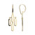 Charles Garnier Gold-Plated Sterling Silver Geometric-Link Drop Earrings