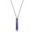 Charles Garnier Rhodium-Plated Sterling Silver Simulated Tanzanite Faceted Rolo Necklace - 17" + 2" Extender
