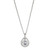 Charles Garnier Rhodium-Plated Sterling Silver Cubic Zirconia Pear Halo Pendant Necklace - 17" + 2" Extender