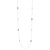 Charles Garnier Rhodium-Plated Sterling Silver Cubic Zirconia Faceted Rolo Necklace - 36"