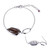ELLE Rhodium-Plated Sterling Silver White Mother-of-Pearl Rolo-Chain Oval Bracelet - 20 × 10mm