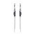 ELLE Rhodium-Plated Sterling Silver Black Agate & Cubic Zirconia Rectangular-Bar Fringe Earrings - 18 × 4mm