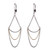 ELLE Gold & Rhodium-Plated Sterling Silver Triple-Chain Crescent Drop Earrings