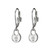 ELLE Rhodium-Plated Sterling Silver Cubic Zirconia Lock Earrings - 9.5 × 6.5mm