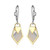 ELLE Gold & Rhodium-Plated Sterling Silver White Mother-of-Pearl Lock Earrings - 5 × 4.5 × 1.25mm