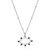 ELLE Rhodium-Plated Sterling Silver Sapphire Cable-Chain Pendant Necklace - 17" + 3" extender