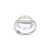 ELLE Rhodium-Plated Sterling Silver White Mother-of-Pearl & Cubic Zirconia Pave Ring - 12 × 1.5mm