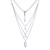 ELLE Rhodium-Plated Sterling Silver Polished Pendant Necklace - 16" + 2" extender