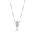 ELLE Rhodium-Plated Sterling Silver Cubic Zirconia Round Necklace - 16" + 3" extender