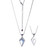 ELLE Rhodium-Plated Sterling Silver White Mother-of-Pearl & Cubic Zirconia Rolo-Chain Necklace - 16.8 × 10.5 × 4mm