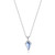 ELLE Rhodium-Plated Sterling Silver White Mother-of-Pearl & Cubic Zirconia Rolo-Chain Necklace - 16.8 × 10.5 × 4mm