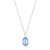 ELLE Rhodium-Plated Sterling Silver White Mother-of-Pearl & Cubic Zirconia Polished Necklace - 20 × 12.5 × 5mm