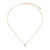 ELLE Gold-Plated Sterling Silver Lab-Grown Diamond & Moissanite Gemstone-Drop Cable-Chain Drop Necklace - 1.2 × 1.9mm