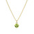 ELLE Gold-Plated Sterling Silver Lab-Grown Diamond & Peridot Gemstone-Drop Cable-Chain Drop Necklace - 1.2 × 1.9mm