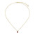 ELLE Gold-Plated Sterling Silver Lab-Grown Diamond & Garnet Gemstone-Drop Cable-Chain Drop Necklace - 1.2 × 1.9mm