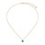 ELLE Gold-Plated Sterling Silver Lab-Grown Diamond & Lab-Created Emerald Gemstone-Drop Cable-Chain Drop Necklace - 1.2 × 1.9mm