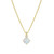 ELLE Gold-Plated Sterling Silver Lab-Grown Diamond & Opal Gemstone-Drop Cable-Chain Drop Necklace - 1.2 × 1.9mm