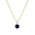 ELLE Gold-Plated Sterling Silver Lab-Grown Diamond & Lab-Created Sapphire Gemstone-Drop Cable-Chain Drop Necklace - 1.2 × 1.9mm