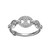 ELLE Rhodium-Plated Sterling Silver Cubic Zirconia Pave Marina-Link Ring