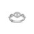 ELLE Rhodium-Plated Sterling Silver Cubic Zirconia Pave Marina-Link Ring