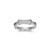 ELLE Rhodium-Plated Sterling Silver Cubic Zirconia Segmented-Bar Ring