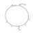 M by Monte Luna Rhodium-Plated Sterling Silver Moon & Stars Lab-Created Diamond Charm Bracelet