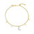M by Monte Luna Gold-Plated Sterling Silver Moon & Stars Lab-Created Diamond Charm Bracelet