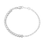 M by Monte Luna Rhodium-Plated Sterling Silver Mini Paperclip Chain & Bezel-Set Lab-Created Diamond Bracelet
