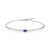 M by Monte Luna Rhodium-Plated Sterling Silver Lab-Created Blue Sapphire & Lab-Created Diamond Cuff Bracelet