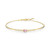 M by Monte Luna Gold-Plated Sterling Silver Lab-Created Pink Sapphire & Lab-Created Diamond Cuff Bracelet