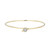 M by Monte Luna Gold-Plated Sterling Silver Bezel-Set Lab-Created Diamond Flex Bangle