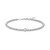 M by Monte Luna Rhodium-Plated Sterling Silver Bezel-Set Single-Station Lab-Created Diamond Beaded Bracelet