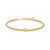 M by Monte Luna Gold-Plated Sterling Silver Bezel-Set Single-Station Lab-Created Diamond Beaded Bracelet