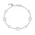 M by Monte Luna Rhodium-Plated Sterling Silver Open-Heart Station Lab-Created Diamond Friendship Bracelet