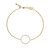 M by Monte Luna Gold-Plated Sterling Silver Open Circle Lab-Created Diamond Friendship Bracelet