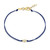 M by Monte Luna Gold-Plated Sterling Silver Lab-Created Diamond Dark Blue Bezel-Set Double Silk Cord Bracelet