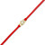 M by Monte Luna Gold-Plated Sterling Silver Lab-Created Diamond Bright Red Bezel-Set Double Silk Cord Bracelet